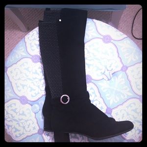 Waterproof Black Suede Boots